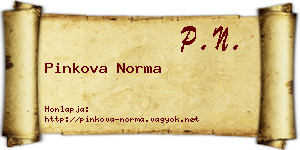 Pinkova Norma névjegykártya